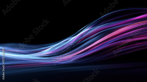 Vibrant colorful light waves, perfect for abstract and futuristic photography