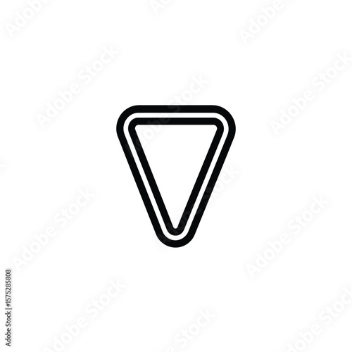 Black outlined inverted triangle shape with transparent background symbol icon Free Download Black outlined inverted triangle shape with transparent background symbol icon - GFXLoad