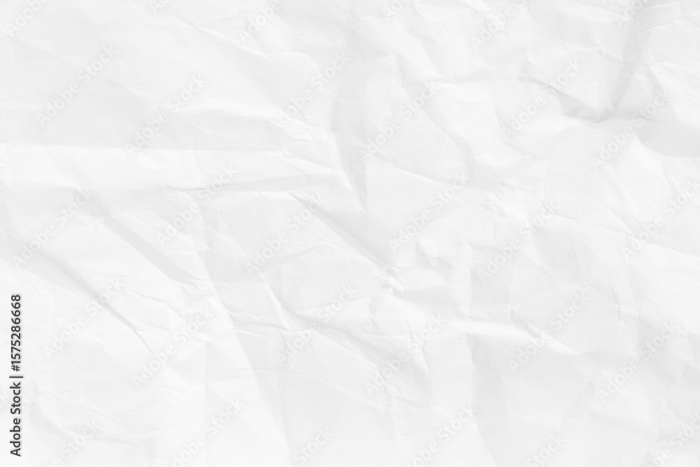 Obraz premium Crumpled White Paper Texture for Background or Design Elements