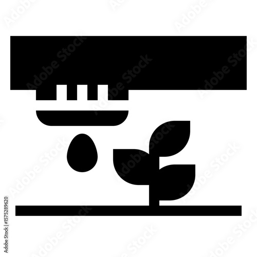 water drip smart farming solid fill