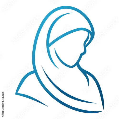 Mother Teresa Silhouette Line Art for Charity