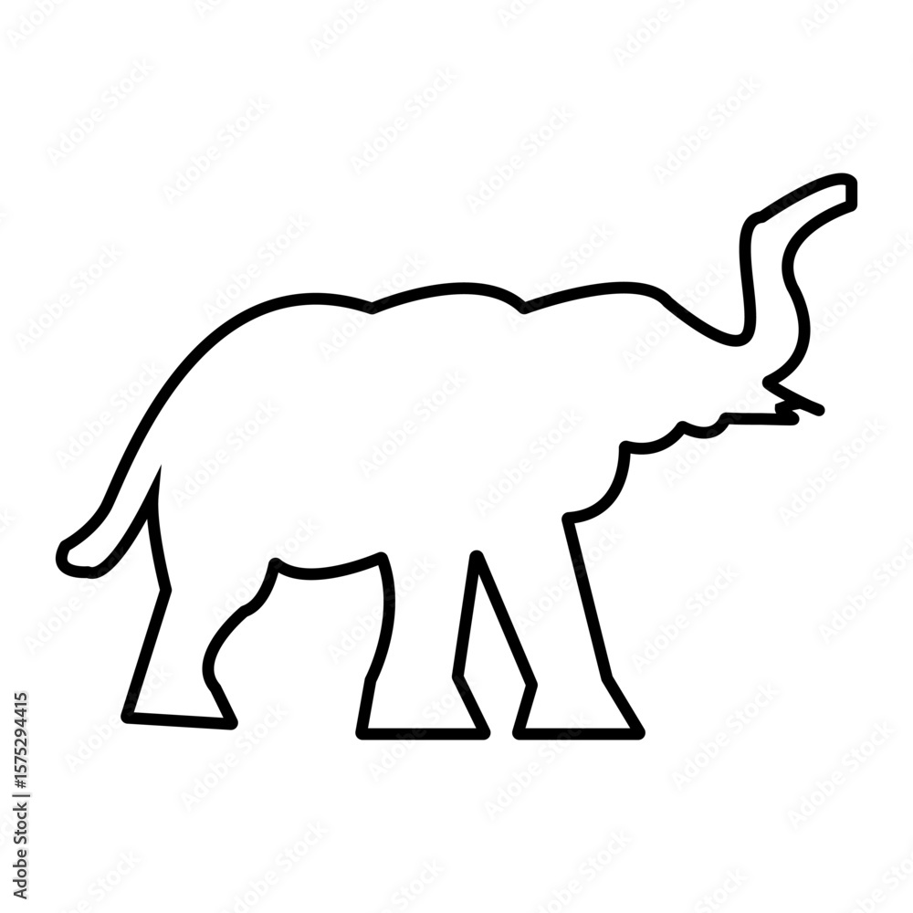 Obraz premium elephant silhouette icon design template 