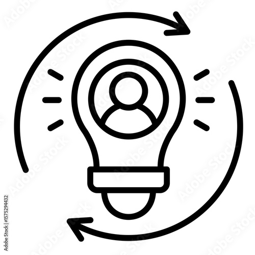 Reskilling  Icon Element For Design
