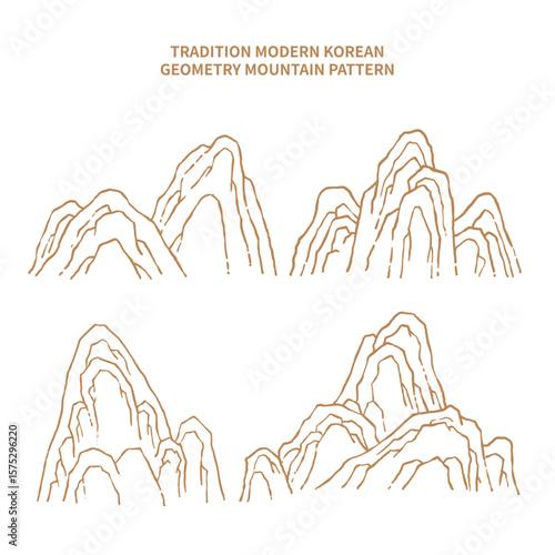 tradition Modern Korean Geometry Mountain Pattern Background china asia ancient element decoration detail craft pattern