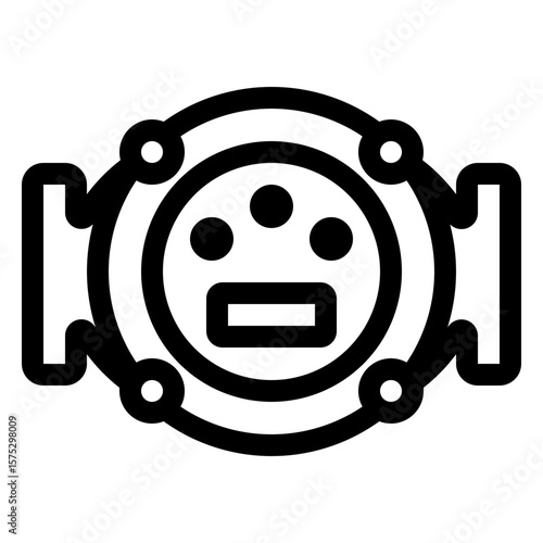water flow meters line outline