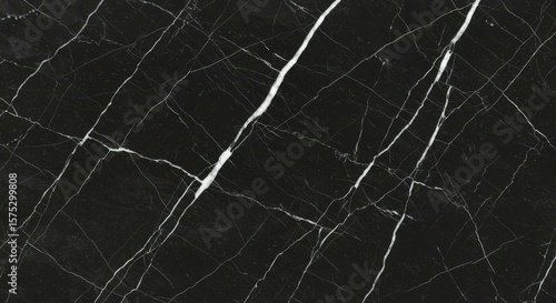 Black Marble Texture with White Veins for Interior Design