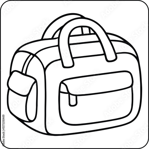 Camping Gear Bag Coloring Page