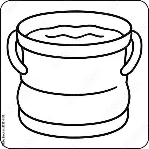 Camping Bucket with Water Coloring Page