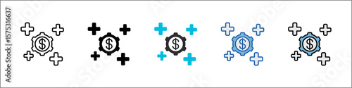 Profitability Icon Pack Multistyle Illustration