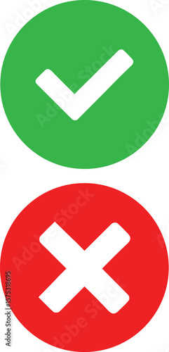 yes and no check mark sign symbol