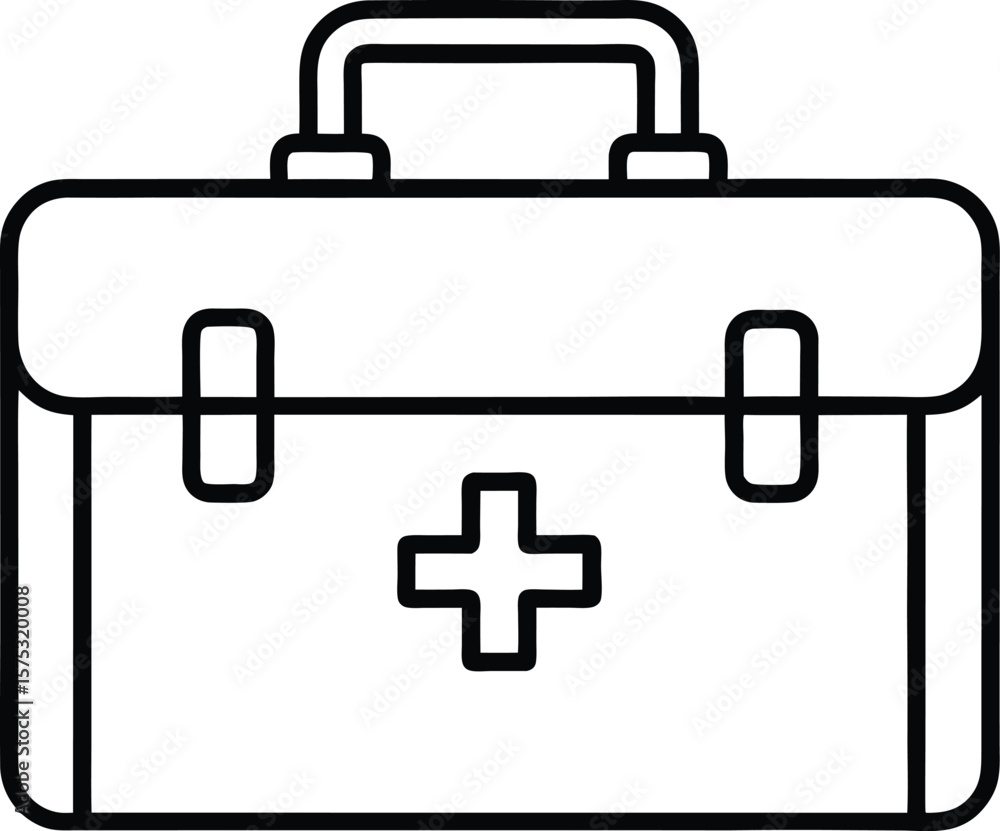 first aid kit black and white box first aid kit black and white box