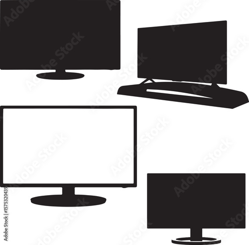 computer monitor or lcd or smart tv with blank screen