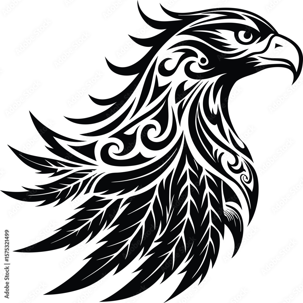 Obraz premium eagle tattoo design tribal 