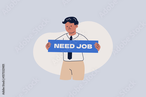 Illustration of Unemployed Executive Seeks Employment