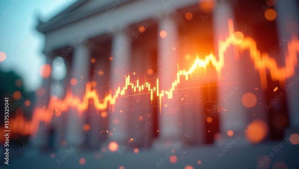 Fototapeta premium Burning orange and yellow flames illuminate the iconic Golden Gate Bridge at night, a fiery market concept design