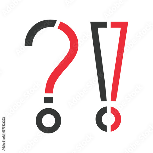 Question Exclamation Mark Vector Icon.