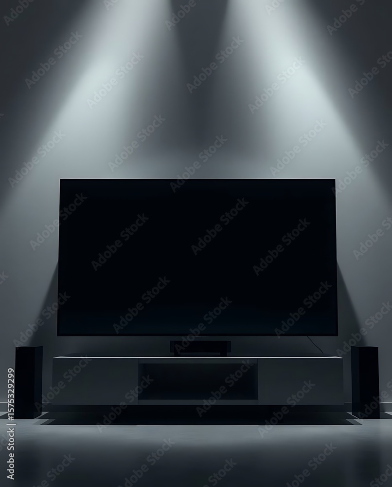 custom made wallpaper toronto digitalElegant modern home entertainment system, minimalist interior scene with tv