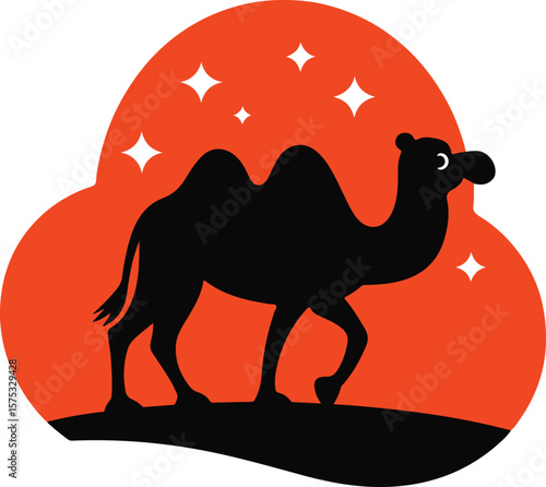 Traditional Arabian Camel Silhouette