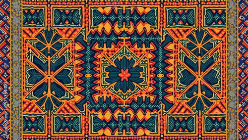 Traditional Yakan Filipino Textile – Vibrant Geometric Weave with Cultural Motifs & Colorful Ethnic Pattern