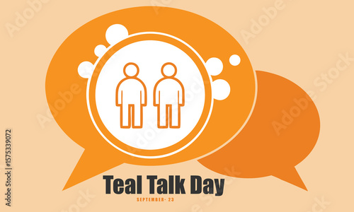 Teal Talk Day. Concept Design Background.