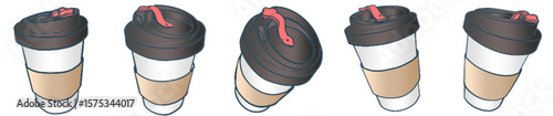 Coffee To Go Minimal Line Art with Cozy Vibe