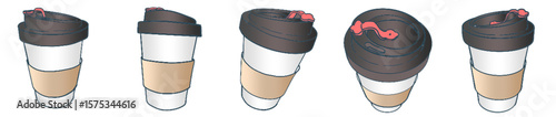 Coffee To Go Minimal Line Art with Cozy Vibe