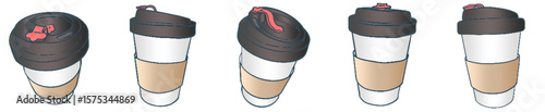 Coffee To Go Minimal Line Art with Cozy Vibe
