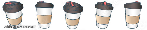 Coffee To Go Minimal Line Art with Cozy Vibe