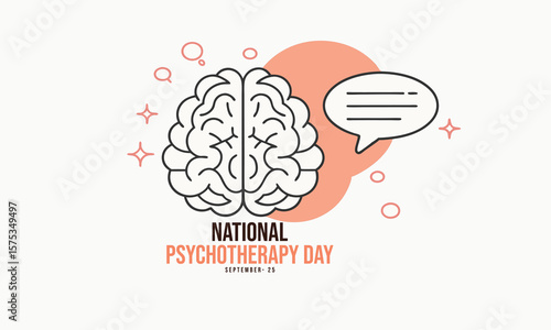 National Psychotherapy Day. Concept Design Background.