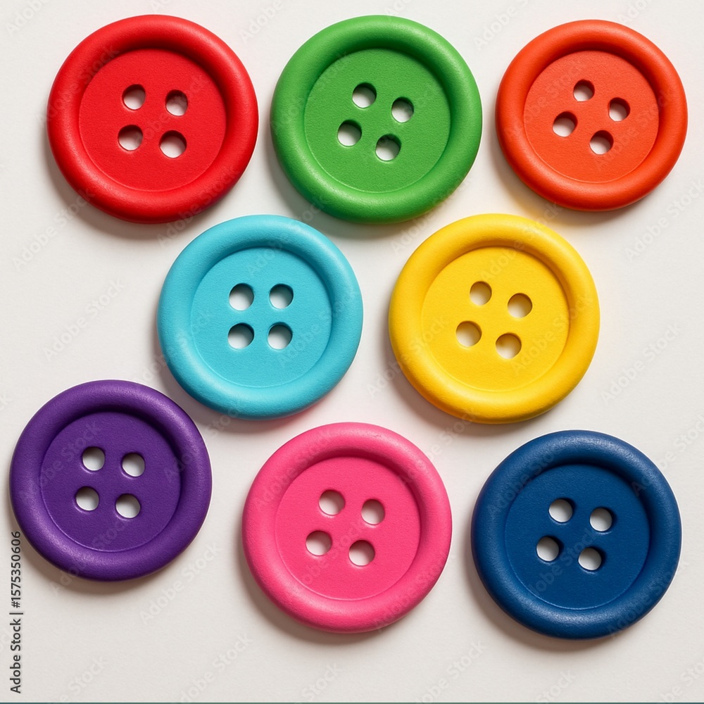 colorful shirt buttons isolated on white background colorful shirt buttons isolated on white background