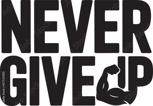 never give up vector