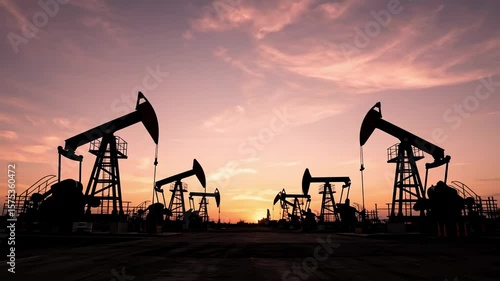 Oilfield Dusk: Rhythmic Extraction