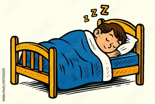 man sleeping on his bed