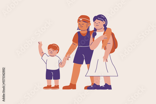 Illustration of Diverse Children Togetherness