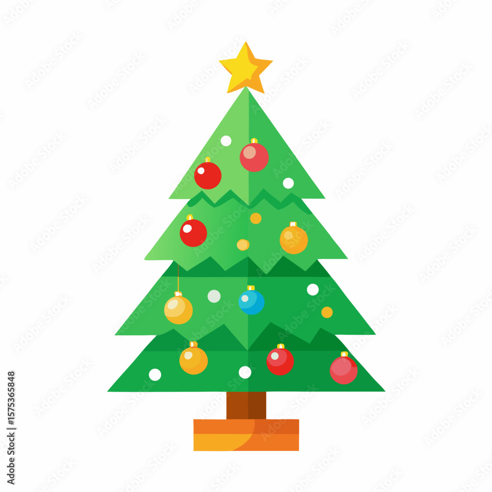 Fototapeta premium christmas tree vector illustration