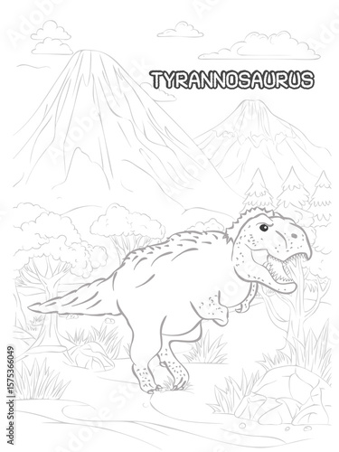 Cool Tyrannosaurus Coloring Book 01