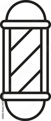 Cultural Tribute Vibrant Barbar Pole Silhouette Set for Diverse Projects