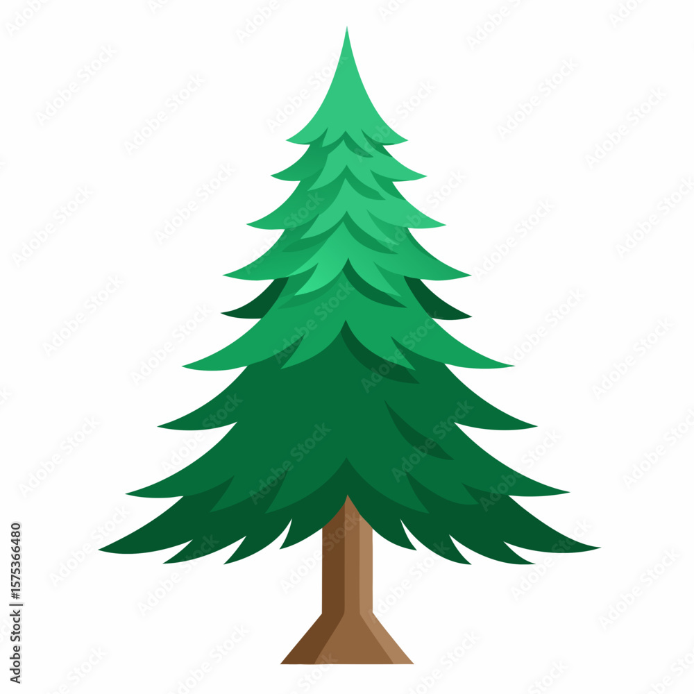 Obraz premium christmas tree vector illustration