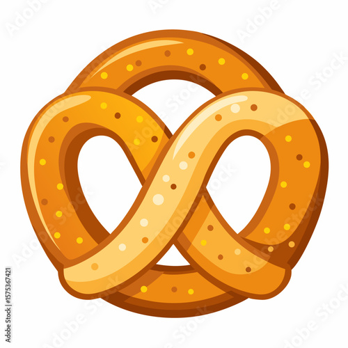 pretzels on white background