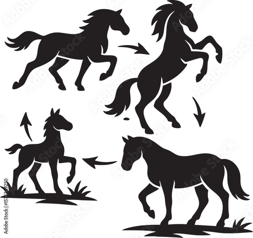 Minimalist Chess Silhouettes Vector Set – Strategy Game Pieces and Player Illustrations on White Background. world chess day.