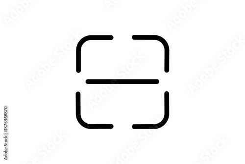 QR code scanner icon. Barcode and quick response code scanning frame with green screen background. Vector Illustration