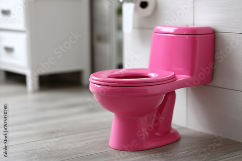 Girl's pink potty