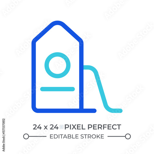 House sewerage system colorful line ui icon. Residential drainage, plumbing. Home canalization, engineering. Isolated vector duotone linear symbol. User interface element, pixel perfect