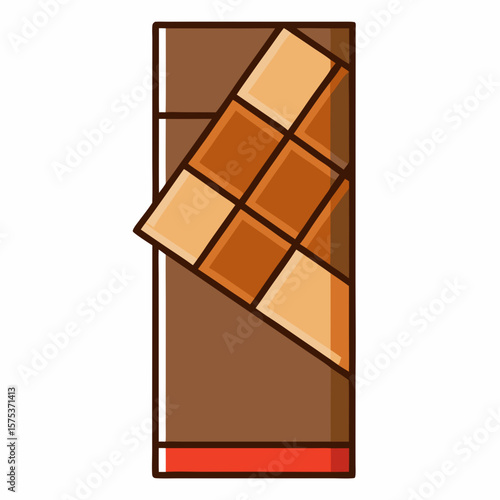 chocolate bar isolated on white