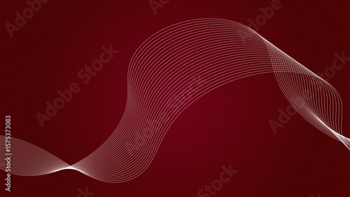 Abstract Red wave background with white line color element. Dynamic wave pattern. Modern flowing wavy lines. Futuristic technology concept. banner, poster, cover, brochure, flyer, website