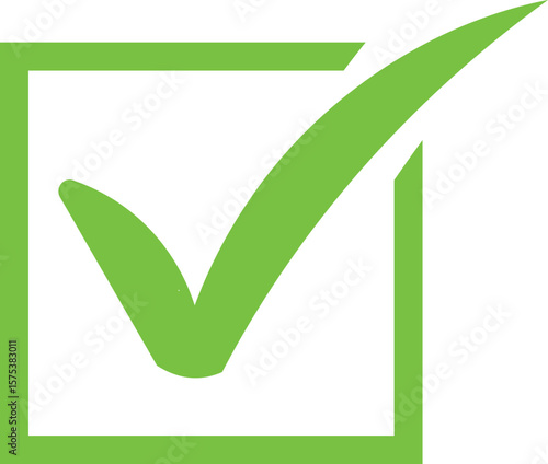 Green checkmark in box ui android web ios app website design,Art & Illustration