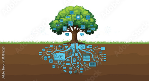 Visualizing digital information growth through a knowledge tree metaphor rooted in understanding