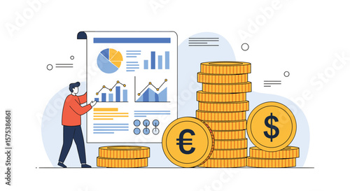 Financial growth analysis with expert guidance and economic data presentation