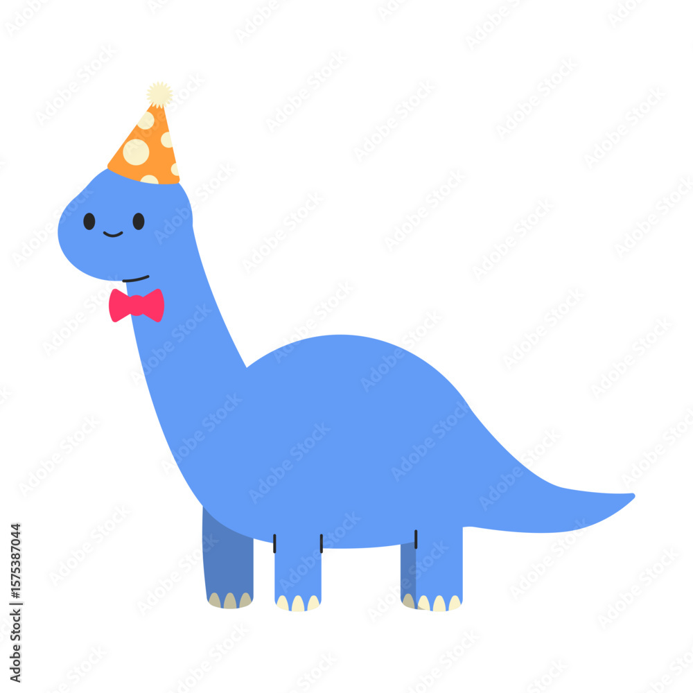 Fototapeta premium Cartoon Dinosaur Birthday Celebration