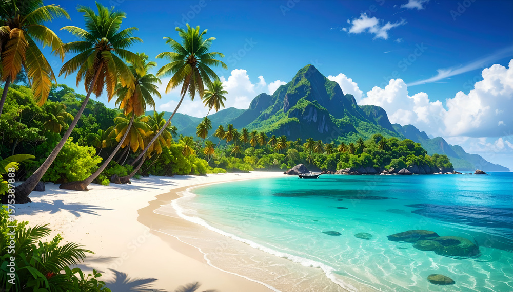 Naklejka premium Tropical Beach Paradise.